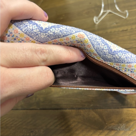 Colorful Patterned Wallet in Blue, Pink and Yellow - Picture 7 of 8